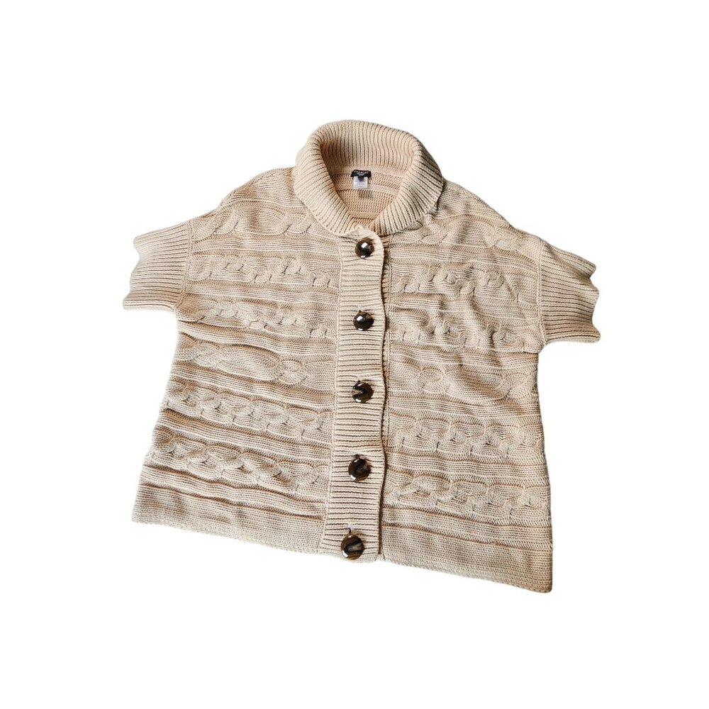 Talbots Women's Short Sleeved Sweater Cardigan accent buttons size 2X - Picture 4 of 14